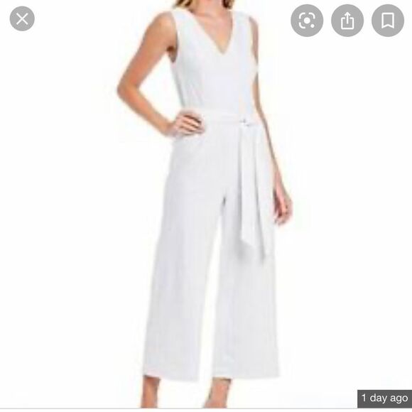 NWT Antonio Melani ivory jumpsuit romper, size 6 - Picture 1 of 10